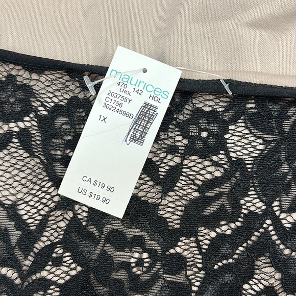 Maurice’s Black Lace Camisole, Sz 1X - Picture 3 of 5